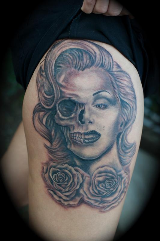 Tattoos - Marilyn Skull Steve Soto - 72860